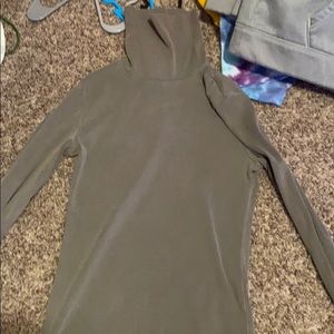 Dark green turtle neck